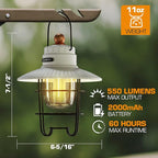 EverBrite LED Camping Lantern, USB C Rechargeable Lantern with 3 Light Modes, Vintage Outdoor Lanterns with Power Bank Function for Power Outages, Hurricane, Emergency, Fishing