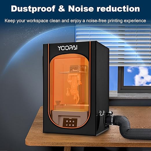Multifunctional Resin 3D Printer Enclosure with Ventilation Filter, High Quality 3D Printer Vented Enclosure Tent Cover Eliminate Odors Compatible with Anycubic Elegoo Series LCD Resin UV 3D Printer
