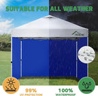 Sidewalls for 10x10 Pop Up Canopy, 210D Polyester Waterproof Canopy Sidewalls with UV Protection, Sunwall Only (Cosmic Blue, 10 * 10ft 3PCS)
