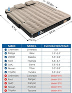 JOYTUTUS Truck Bed Air Mattress for 5.5-5.8Ft with Built-in Air Pump,Full Size Short Beds Inflatable Mattress for Outdoor Camping, with Carry Bag & Cup Holder