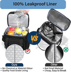 Lunch Box Cooler Bag - Tactical Insulated Lunchbox for Men - Large Soft Expandable Lunch Pail for Adults Work Outdoor Shifts Trips Black 16L