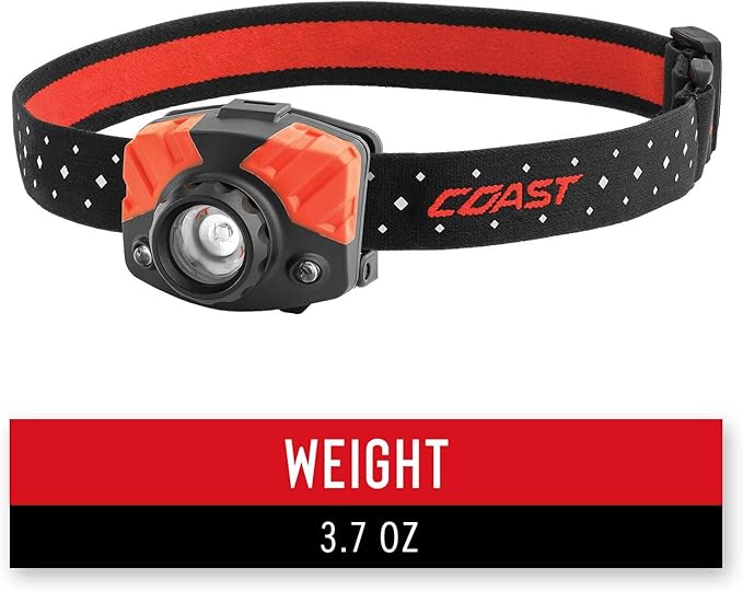 COAST FL75R Rechargeable 530 Lumen Dual Color Focusing LED Headlamp, Green