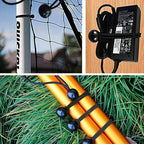 AOPRIE 10 Sets of Bungee Balls and Tarp Clips Black 6 Inches Ball Bungee Cord Heavy Duty Lock Grip Clamps Shark Fasteners Holder for Camping Tents Cargo Pool Awning Car Cover Holding Wire Hoses