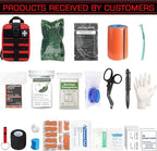 Ifak Trauma Kit, 74 Piece Upgrade Tactical First Aid Supplies, Molle Ifak Pouch Rip Away Refill Supplies for Survival Camping Hiking Travel