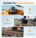 LET'S CAMP Folding Stadium Seat Bleacher Chair with Cup Holder, Mesh Bag and Hide Hooks, Portable Stadium Chair with Back and Cushion