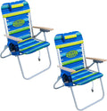 Tommy Bahama Hi-Boy 17" Seat Height 4-Position Lace-Up Suspension Folding Beach Backpack Chair