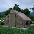 UNISTRENGH Waterproof Inflatable Cotton Camping Tent with Hand Pump Pop Up Outdoor 5-8 Person Glamping Tent House Breathable Large Luxury Tent