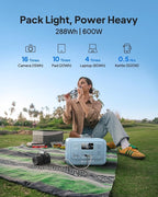 BLUETTI Elite 30 V2 Portable Power Station, 288Wh LiFePO4 Battery with 600W AC Outlet (Power Lifting 1500W), Fast Charge Solar Generator, UPS Backup Power for Outage, Camping, Road Trip