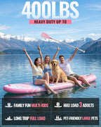 10'6''x33''Inflatable Stand Up Paddle Board, 400lbs Extra Wide Blow Up Paddle Board with Kayak Seat, Premium SUP Accessories Kit & Backpack, Non-Slip Stable Deck Boat for Yoga Fishing Surf