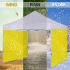 COOSHADE Instant Canopy SunWall 10x10 Canopy SideWall for Pop up Canopy Tent, 1 Pack Sidewall Only, Yellow