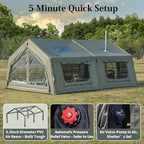 MC TOMOUNT Inflatable Tents for Camping, 6/8/10 Person Large Family Blow Up Camping Tent with Hand Pump, Easy Setup Air Glamping Tent for Outdoor Picnic Party