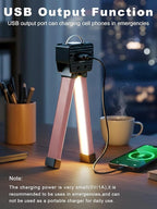 Gym Lamp, Portable Gym Lighting for Posing, Magnetic Work Light with Portable Charger, Gift for Men/Women, 180° Rotate Foldable with Hang Hook Camping Lamp, LED Handheld Flashlight-Rose