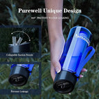 Purewell Filtered Water Bottle BPA Free with 5-Stage Integrated Filter Straw for Camping, Hiking, Backpacking and Travel