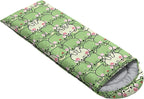 QOOMO Axolotl Cute Camping Sleeping Bags,3 Season Warm & Cool Weather,Lightweight,Waterproof Sleeping Bags for Adults & Kids,Traveling,and Outdoors