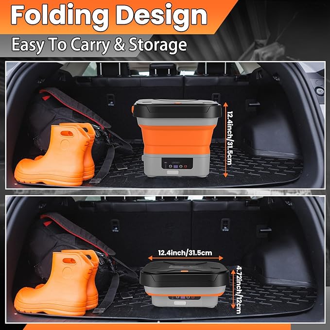 Portable Cordless Pressure Washer with 3.4-Gallon Tank, 6-in-1 Nozzle, Max 330PSI, 30000mAh Lithium Battery, Portable Sprayer Washer for Home, Camping, and Pet Cleaning