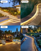 60ft Total (3x20ft) - 3 Pack Solar Light Strip Outdoor Waterproof, 8 Mode with Remote Timer and Auto On/Off, Self-Adhesive, Perfect for Yard, Garden, Porch and Sidewalk Decor, Warm White