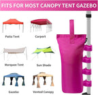 Joramoy Heavy Duty Canopy Weight Bags(120LBS) for Pop up Canopy Tent, Leg Canopy Weights Sand Bags for Instant Outdoor Sun Shelter Canopy/Patio Umbrella,Set of 4, Pink(Without Sand)