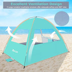 Gorich Beach Tent Sun Shelter for 3/4-5/6-7/8-10 Person with UPF 50＋ UV Protection, Lightweight & Easy Setup Beach Shade Canopy, Portable Beach Shade Tent Beach Cabana