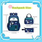 Backpack Set for Boys Astronaut Schoolbag with Lunch Box Pencil Case Set Bookbags for Kids Children Waterproof Lightweight Backpacks