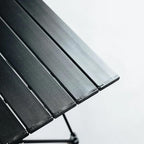 Campster Folding Camping Table - Lightweight and Sturdy Foldable Table for Outdoor Adventures, BBQ, and Picnics - Portable Reinforced Hinged Design with Anti-Slip Leg Caps - Black