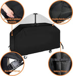 iCOVER 36 inch Griddle Cover for Blackstone, 600D Heavy Duty Waterproof Canvas Flat Top Gas Grill Covers for 36" Grills 1554 1825 for Weber 36” Griddles Camp Chef 600 with Support Pole