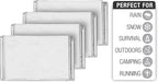 Swiss Safe 10 Pack Mylar Emergency Blankets for Survival - Compact & Insulated for Cold Weather - Designed for NASA, Outdoor, Running, Camping, Survival, First Aid Car Kit - Silver, 10 Pack