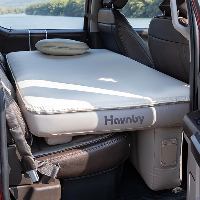 Truck Mattress, TPU Air Foam Camping Bed, Back Seat Inflatable CozyPad with Rechargeable Built-in Pump, Portable Travel Sleeping Mattress for Pickup Trucks