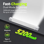 LETOUR Rechargeable Light LED Tube Magnetic Light 4000Lumens 5200mAh 5 Levels Dimming Camping Lantern USB Rechargeable Portable Lights with 2 Magnets Endurance for 60 Hours
