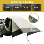 SUV Tent Car Awning, UPF 50++ with Portable Waterproof Storage Bag, Tear-Resistant, Large Space, Good Vision, Smooth Ventilation, Suitable for Outdoor Beach Camping Auto Canopy Shade…