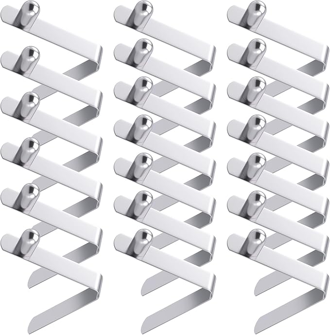20PCS Push Button Spring Pins, Stainless Steel Tent Pole Clips, 6mm Kayak Paddle Spring Snap Clips, Outdoor Locking Tube Accessories for Camping, Tent, Umbrella