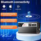2000W Pure Sine Wave lnverter, Car Power lnverter 48V to 120V Ac Converter for Rv, Truck, Surge 4000W, (Range 40V-60V) Hardwire Port, Bluetooth