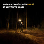 BougeRV Upgraded Telescopic Camping Light, 15600mAh Rotatable Electric Lantern, Collapsible Outdoor Light, Cordless Flashlight, Waterproof, Tent Lamp for Camping, Emergency, Hiking, Outdoor