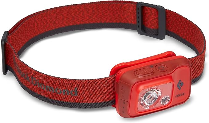 BLACK DIAMOND Cosmo 350-R Rechargeable Headlamp | 350 Lumens | Micro-USB Charging | Waterproof, Dimmable Light for Camping & Hiking | Octane
