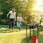 Bonnlo Outdoor Portable Propane Stove Gas Cooker, Heavy Duty Iron Cast Patio Burner with Detachable Stand Legs for Camp Cooking (1-Burner 100,000-BTU)