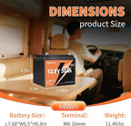 2 Pack 12V 50Ah LiFePO4 Lithium Battery for Trolling Motor, 50A BMS 4000+ Deep Cycle Output Power 640W Lithium Iron Phosphate Battery Perfect for RV Fish Finder Marine
