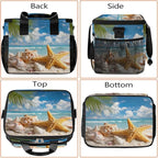 Beach Ocean Starfish Seashells Soft Cooler Bag Insulated Lunch Box for Men & Women, Large Leakproof Lunch Bag Portable Beach Cooler for Work, Picnic, Road Trips,Fishing, Travel, Camping,A-5
