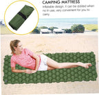 Outdoor Inflatable Sleeping Pad Camping Mat for Tent Hiking Backpacking Compact Portable Design Green