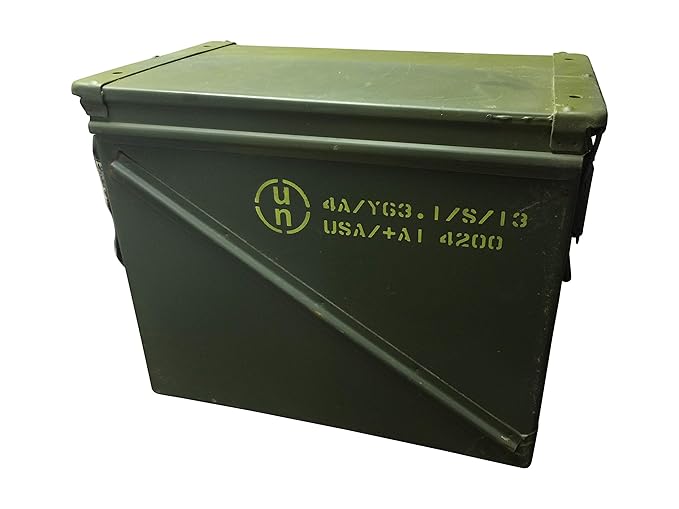 Genuine US Military Meals Ready to Eat (MRE 1 random case of 12 complete meals) Packed in a Grade 1 previously issued U.S. Military M592 30MM Ammo Can – | Emergency Survival Food Supply | Waterproof Storage for Camping, Hunting & Disaster Preparedness