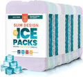 Healthy Packers Ice Packs for Lunch Boxes & Coolers - Freezer Packs - Original Cool Pack | Cooler Accessories for Beach, Camping & Fishing | Slim & Long-Lasting Reusable Ice Pack for Cooler