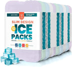 Healthy Packers Ice Packs for Lunch Boxes & Coolers - Freezer Packs - Original Cool Pack | Cooler Accessories for Beach, Camping & Fishing | Slim & Long-Lasting Reusable Ice Pack for Cooler