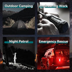 SUNREI Rechargeable LED 2000LM Flashlight, 8 Light Modes Portable Camping Lantern, 18000mAh Power Bank, IP67 Waterproof for Emergencies Power Outages, Hurricane Emergency, Hiking, Home, etc