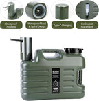 Portable 5 Gallon Water Jug with Touch Control Pump, Type-C Rechargeable & Leak-Proof Spigot - Emergency Water Storage for Home, Power Outages, Camping, and Outdoor Use (BPA-Free, Upgraded)
