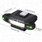 Mudder 2 Pieces Ultra Bright Mini LED Clip on Cap Light USB Rechargeable Hat Visor Waterproof Cap Light Flashlight Headlamp for Fishing Camping Running Hard Hats Helmets, 4 Modes