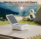 Solar Camping Lantern Rechargeable, 5000mAh Camping Lights 3000LM Camping Lights up to 144 Hours 5 Light Modes, IPX5 Waterproof Lanterns for Power Outages Portable Power Supply