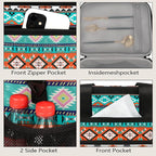 Pardick Ethnic Boho Western Soft Cooler Bag Insulated Lunch Box for Men & Women, Large Leakproof Lunch Bag Portable Beach Cooler for Work, Picnic, Road Trips,Fishing, Travel, Camping,A-1