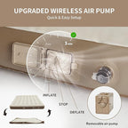 Naturehike California King Air Mattresses with Rechargeable Built-in Pump, Inflatable Mattress, Portable Blow up Mattress, Air Bed for Home, Camping, Guest
