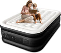 Full Size Air Mattress with Built-in Pump, 18" Raised Comfort, 48Hr Leak-Proof Test, Upgraded Honeycomb Pillar Design, Supports 600 lbs, 2.5-Min Inflation for Home Guest Room Camping