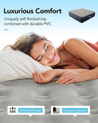 iDOO King Size Air Mattress with Built in Pump, 18" Raised Comfort Blow up Mattress King, Upgraded Inflatable Mattress for Guest Home, Temporary Air Bed with Storage Bag, colchon inflable, 750lbs Max
