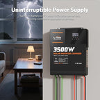 LiTime 3500W All-in-One Solar Inverter Charger, 48V DC to 120V AC Pure Sine Wave Inverter, Built in 80A MPPT Charge Controller, for 48V Lead Acid/LiFePO4 Battery, Home Energy Storage, Off-Grid