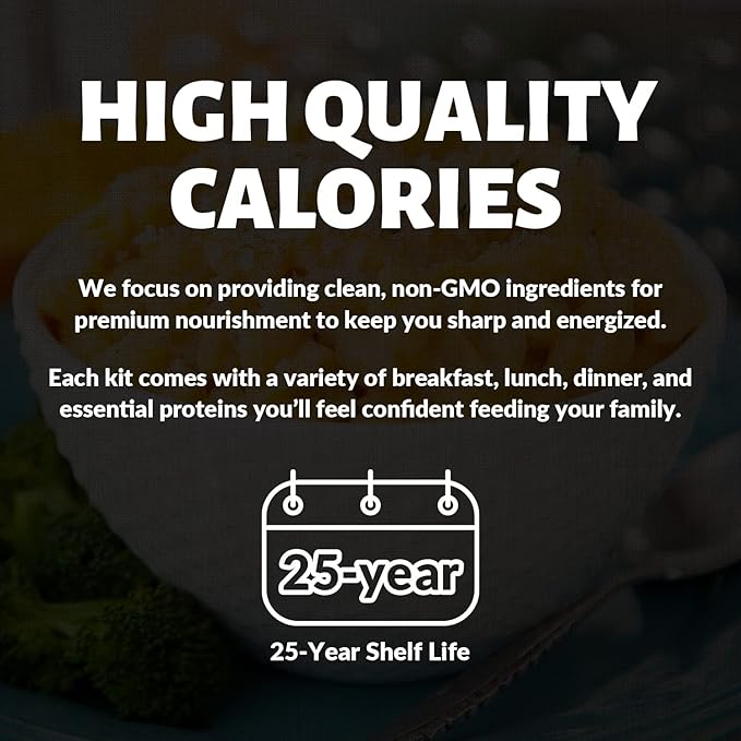 Valley Food Storage Long Term Food Supply Kit | 75g+ Daily Protein & 1,800+ Calories Per Day | Premium Emergency Survival Food with Freeze Dried Meals | 25 Year Shelf Life | Prepper Supplies & Camping Food